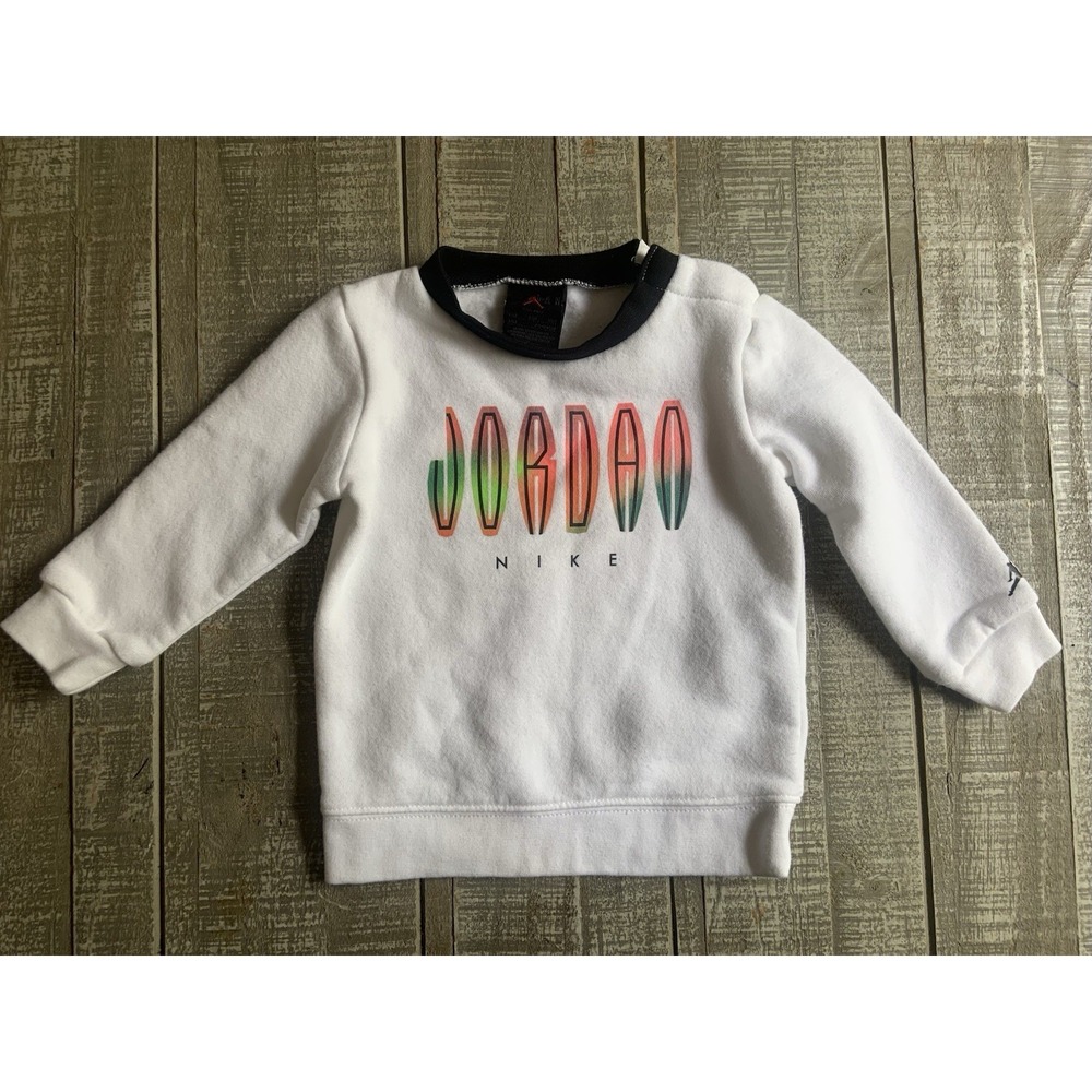 Nike Air Jordan Pullover Sweater White 12 Months Unisex Baby Toddler Long Sleeve